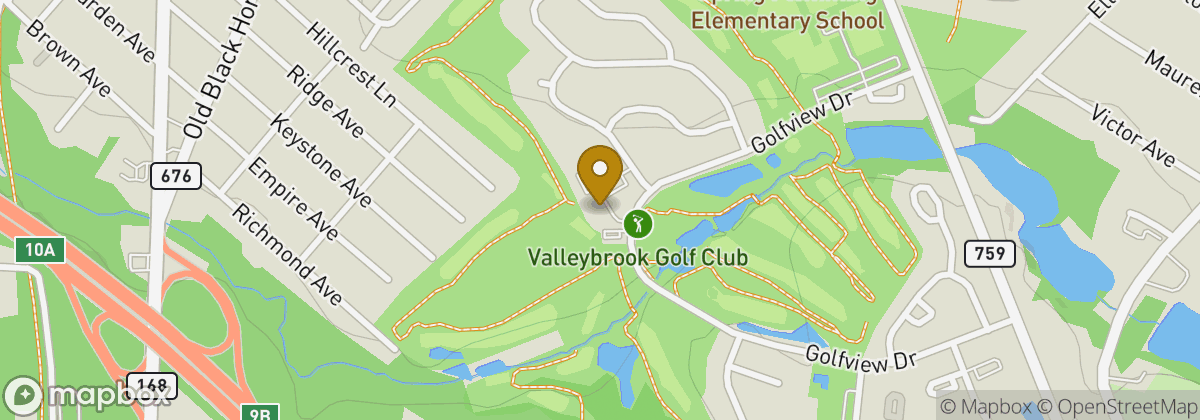 Map location: Ron Jaworski's Valleybrook Country Club