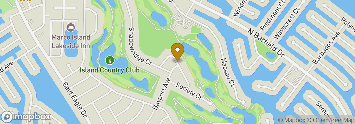 Map location: Island Country Club