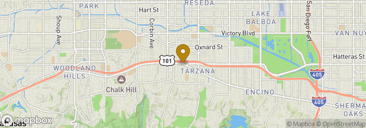 Map location: Tarzana