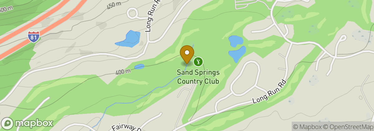 Map location: Sand Springs Golf Course