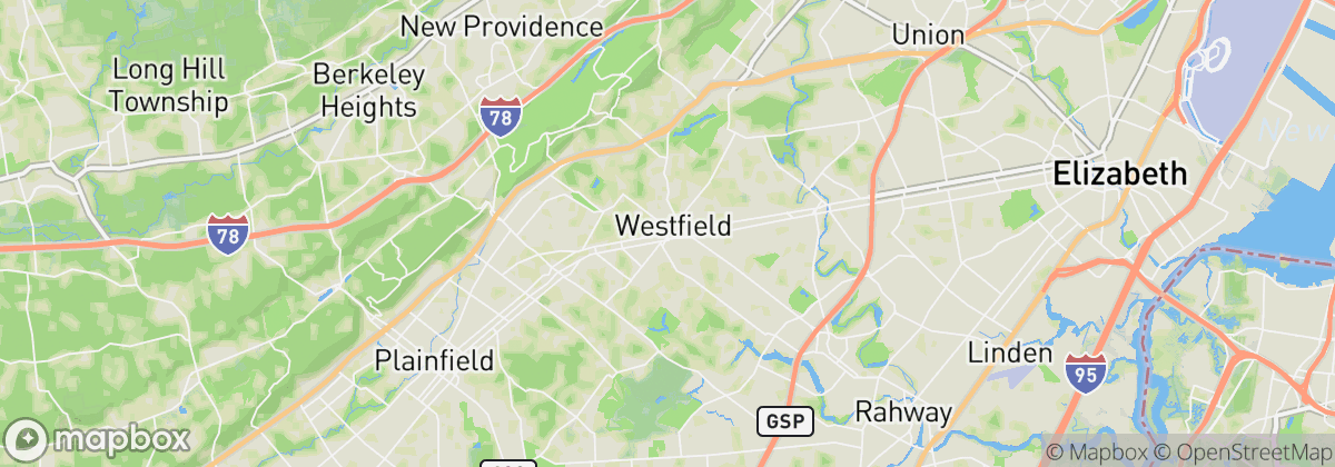Map: Westfield, NJ