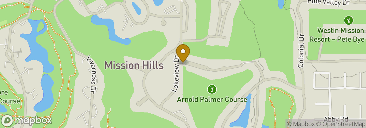 Map location: Mission Hills Country Club