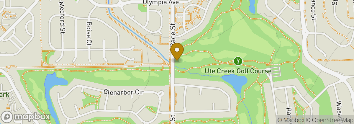 Map location: Ute Creek Golf Course