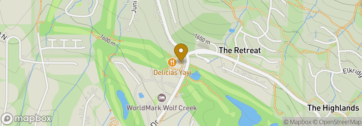Map location: Wolf Creek Resort
