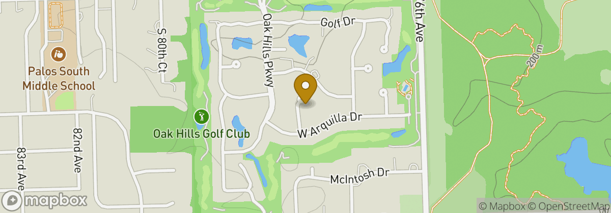 Map location: Oak Hills Golf Course