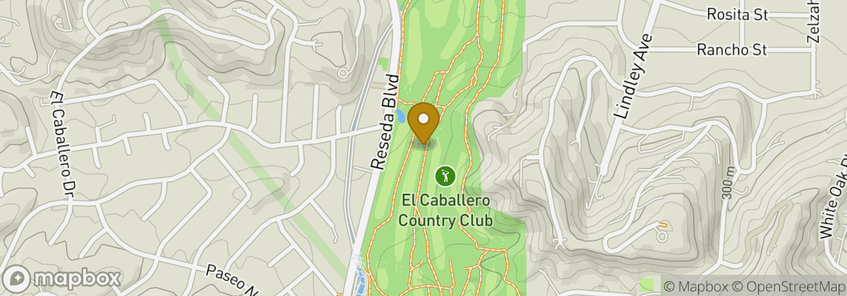 Map location: El Caballero Country Club