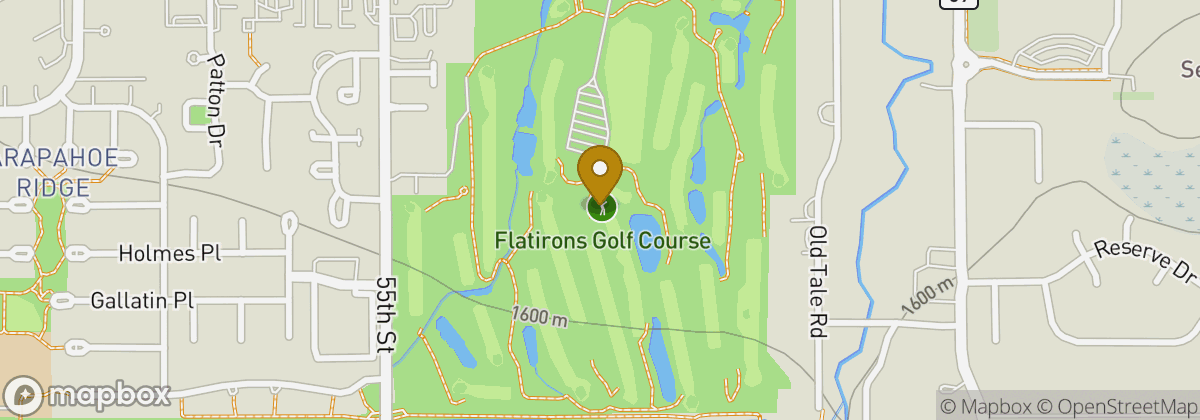 Map location: Flatirons Golf Course