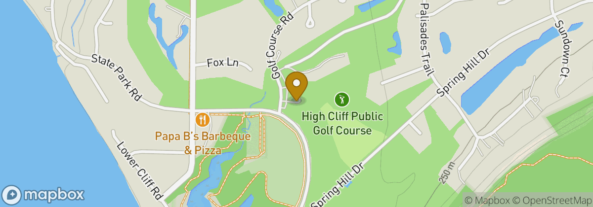 Map location: High Cliff Golf and Event Center