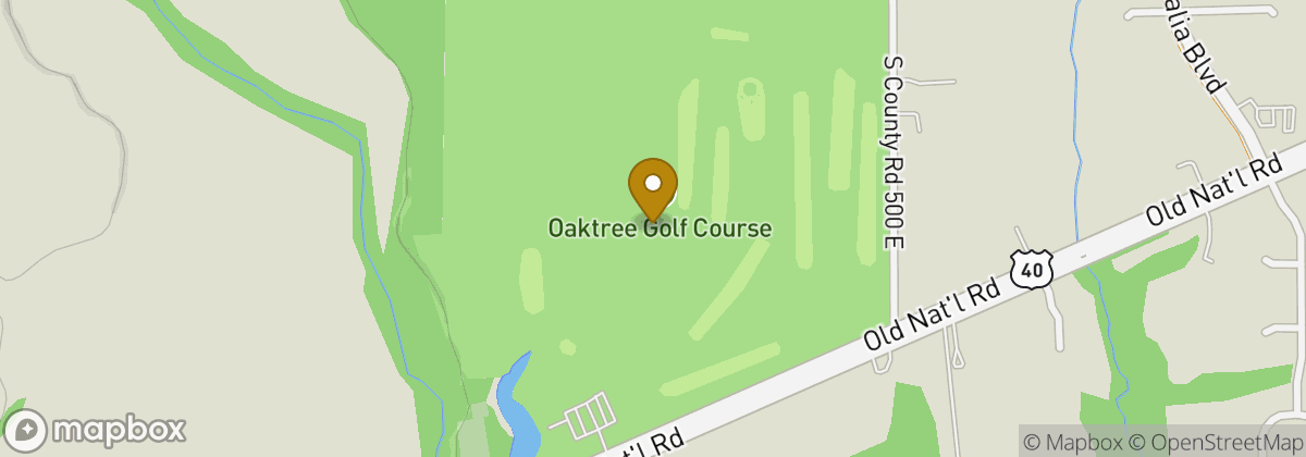 Map location: Oak Tree Golf Course