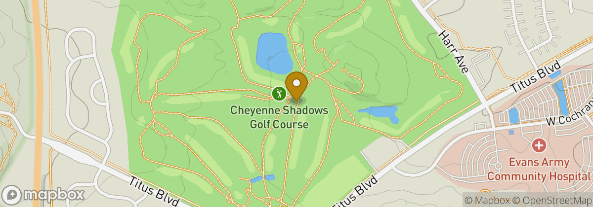 Map location: Cheyenne Shadows Golf Club