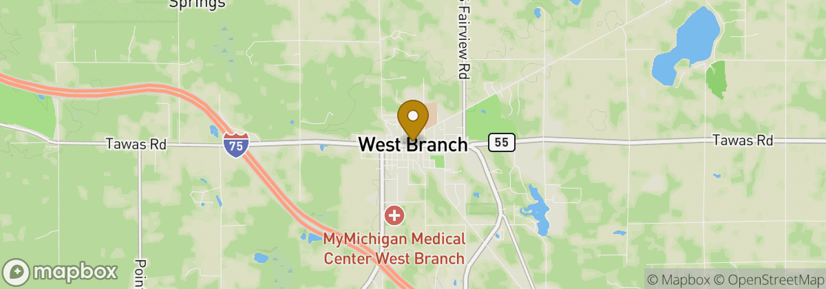 Map location: West Branch
