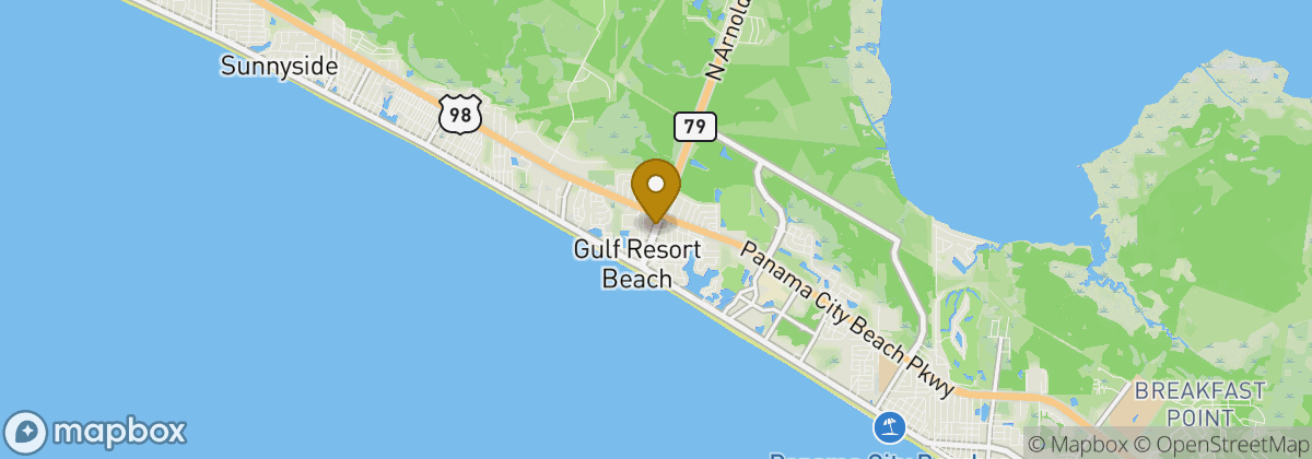 Map location: Panama City Beach