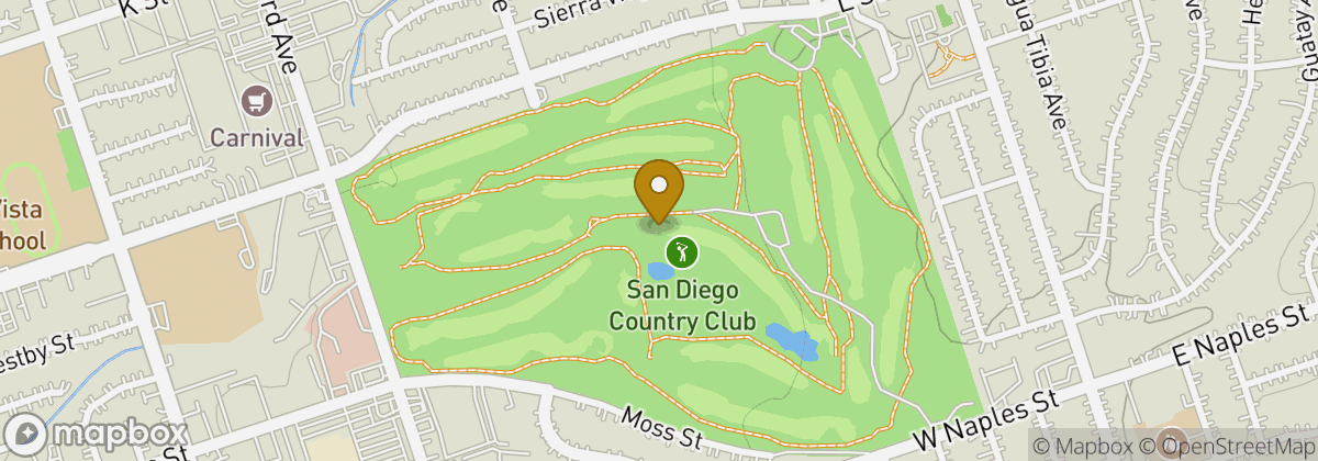 Map location: San Diego Country Club