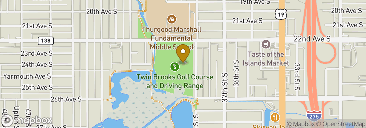 Map location: Twin Brooks Golf Course