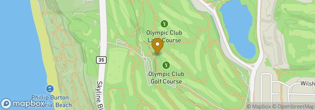 Map location: Olympic Club Golf Course