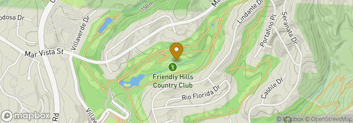 Map location: Friendly Hills Country Club