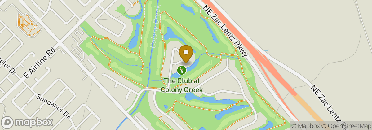 Map location: The Club at Colony Creek