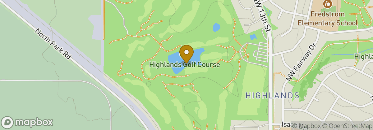 Map location: Highlands Golf Course