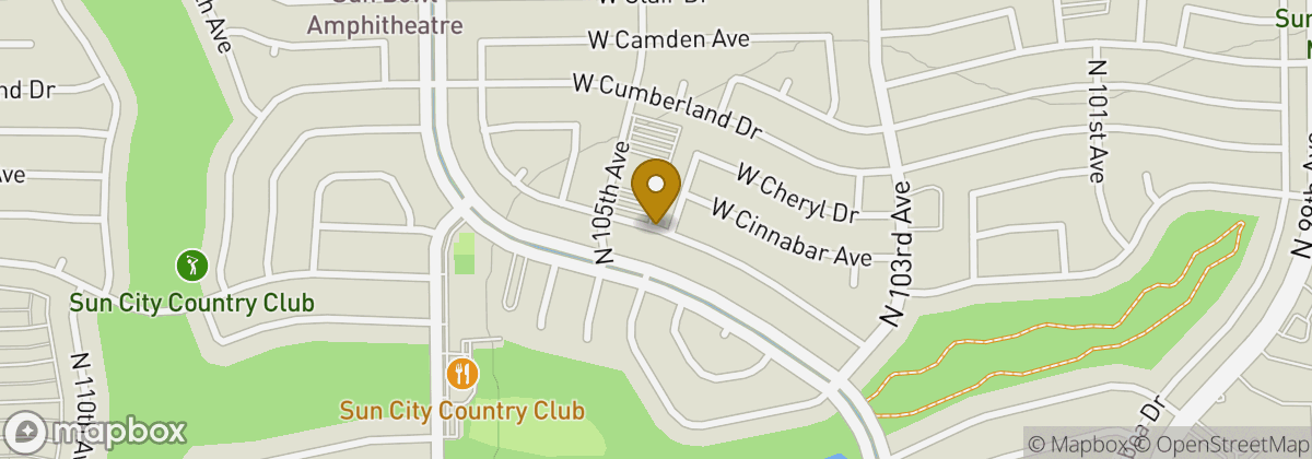Map location: Sun City Country Club