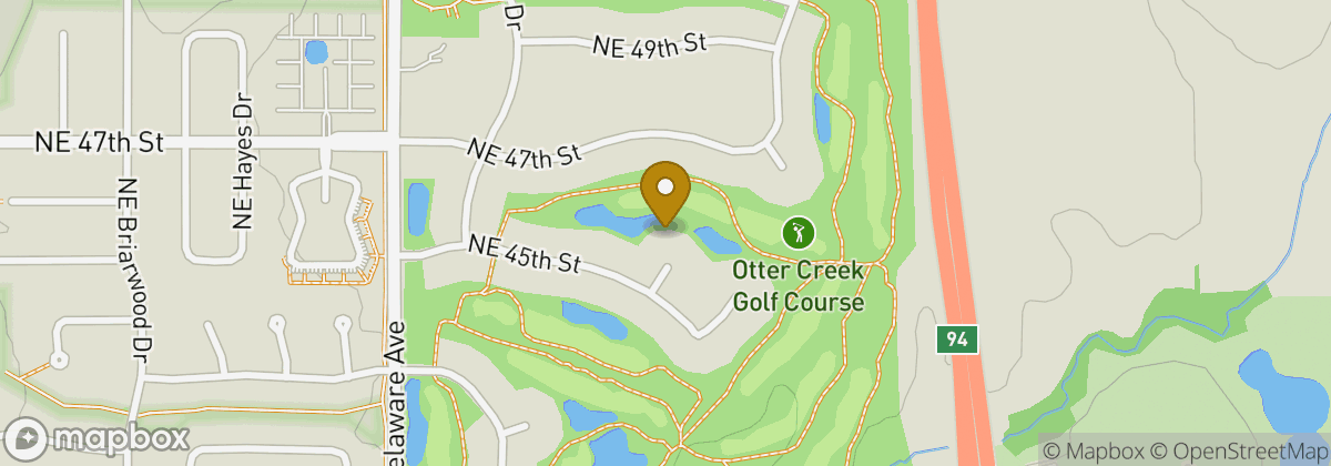 Map location: Otter Creek Golf Course