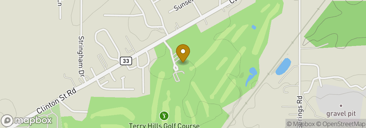 Map location: Terry Hills Golf Course, Restaurant and Banquet Facility