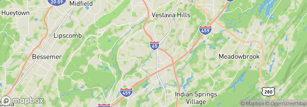Map: Hoover, AL