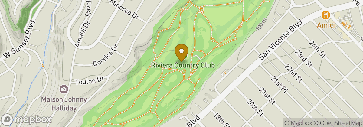 Map location: Riviera Country Club