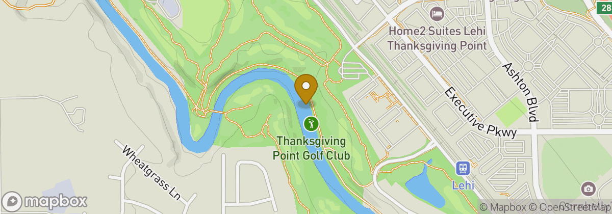 Map location: Thanksgiving Point Golf Club