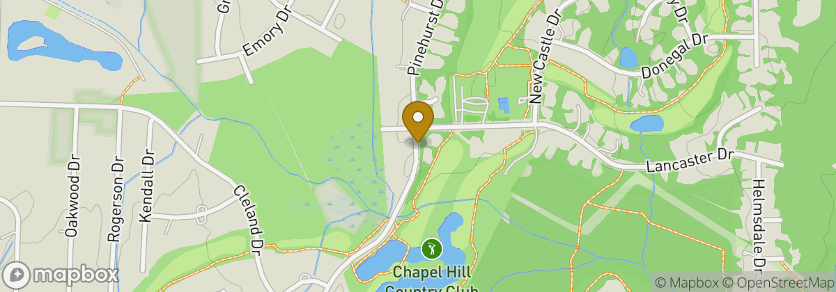 Map location: Chapel Hill Country Club