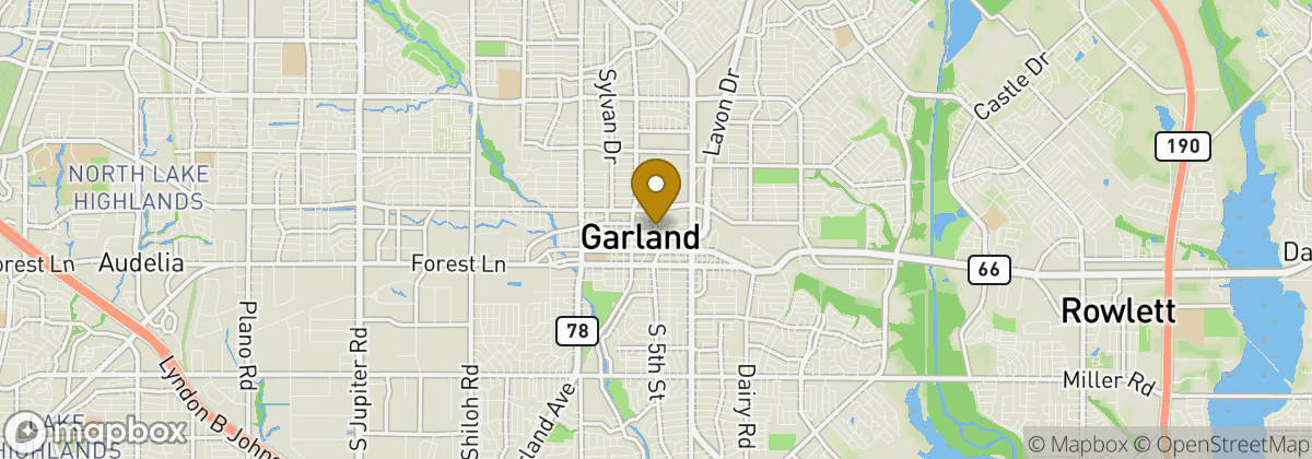 Map location: Garland