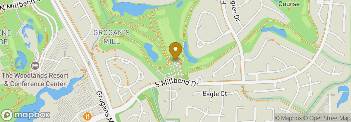 Map location: The Woodlands Country Club: Tournament Course