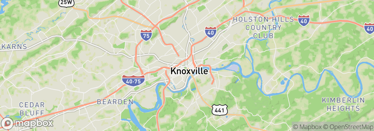 Map: Knoxville, TN