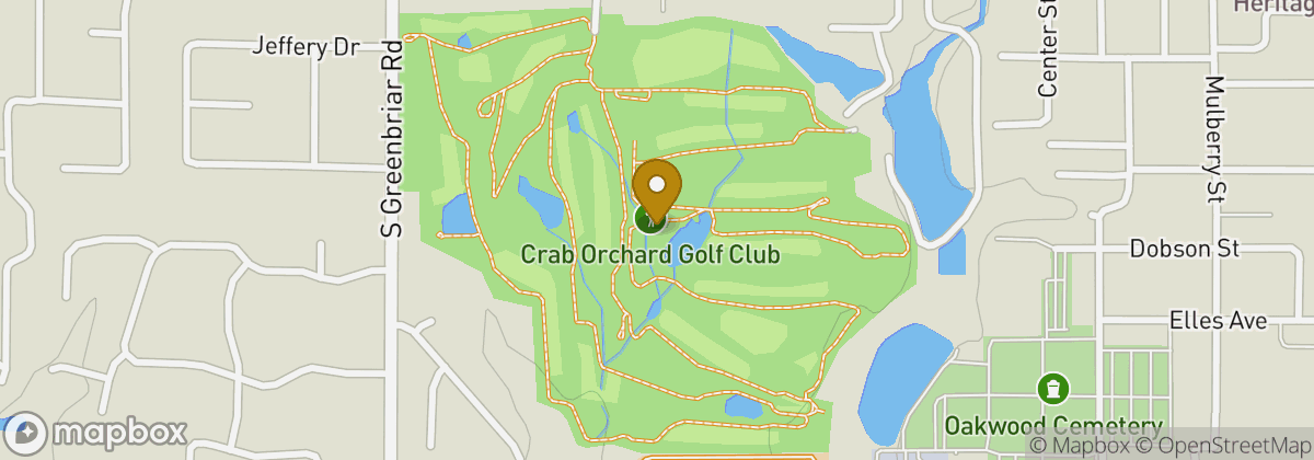 Map location: Crab Orchard Golf Club