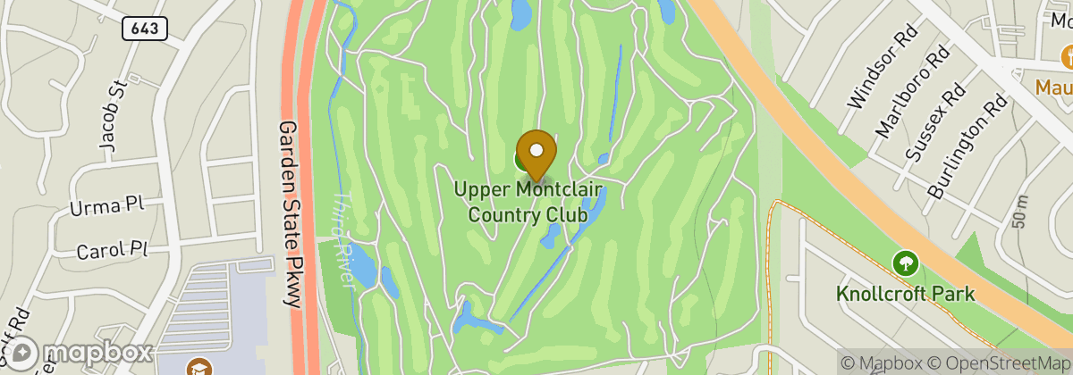 Map location: Upper Montclair Country Club