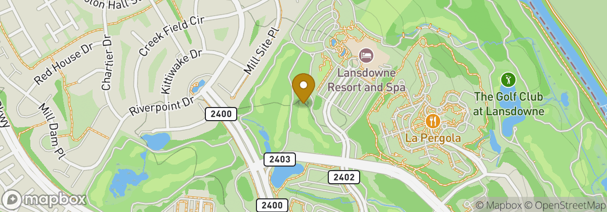 Map location: The Golf Club at Lansdowne