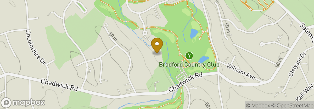 Map location: Bradford Country Club