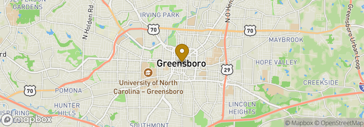 Map location: Greensboro