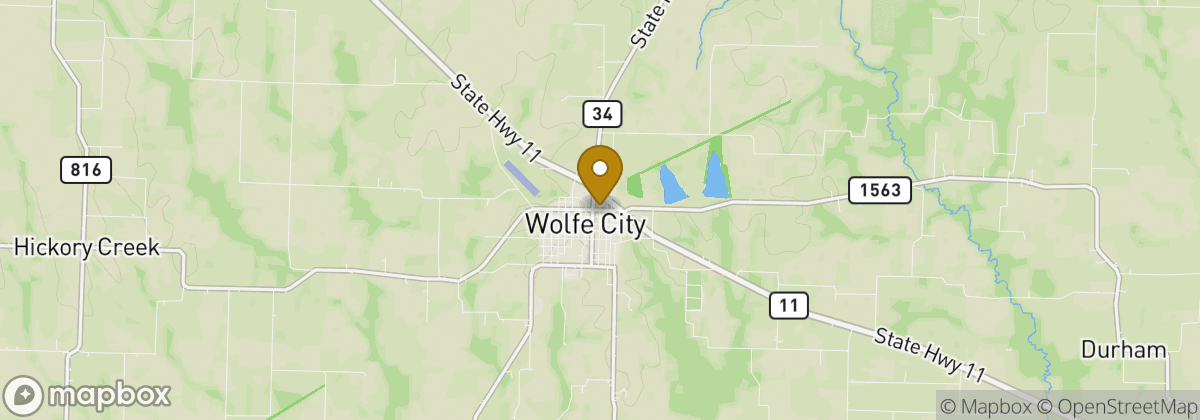 Map location: Wolfe City