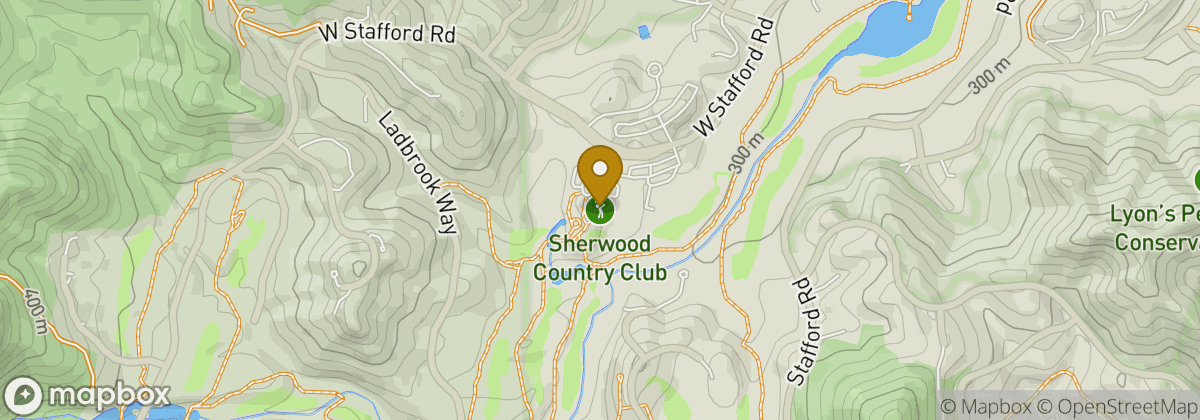 Map location: Sherwood Country Club