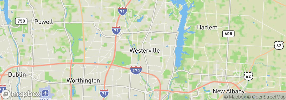 Map: Westerville, OH