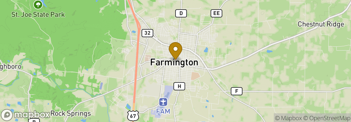 Map location: Farmington