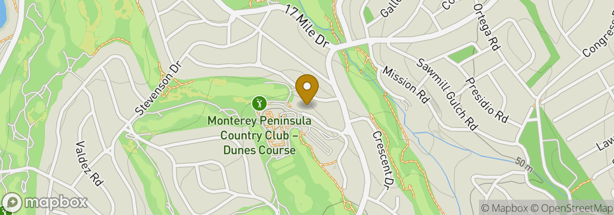 Map location: Monterey Peninsula Country Club