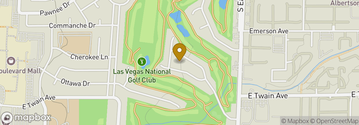 Map location: Las Vegas National Golf Course