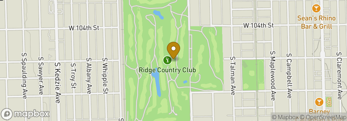 Map location: Ridge CC Golf Course