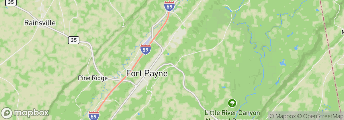 Map: Fort Payne, AL