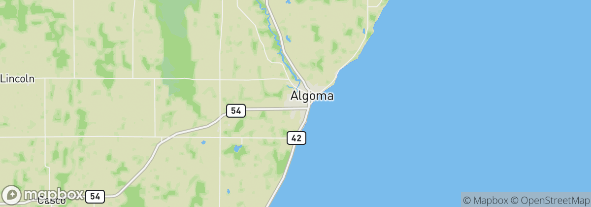 Map: Algoma, WI