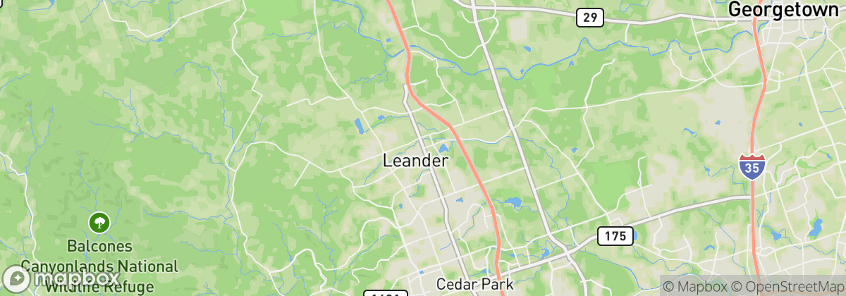 Map: Leander, TX