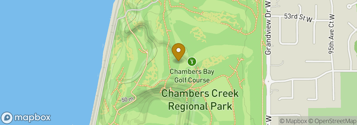 Map location: Chambers Bay Golf Course