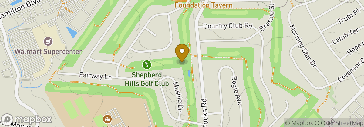 Map location: Shepherd Hills Golf Club