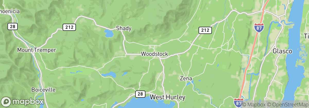 Map: Woodstock, NY